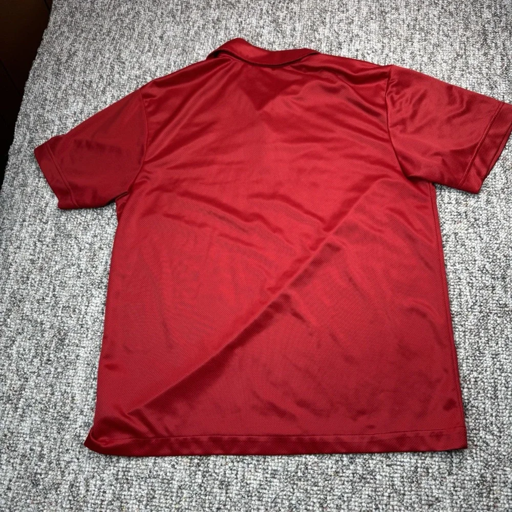 Vintage Nike Polo Shirt Mens Large Silver Tab Short Sleeve Golf Red